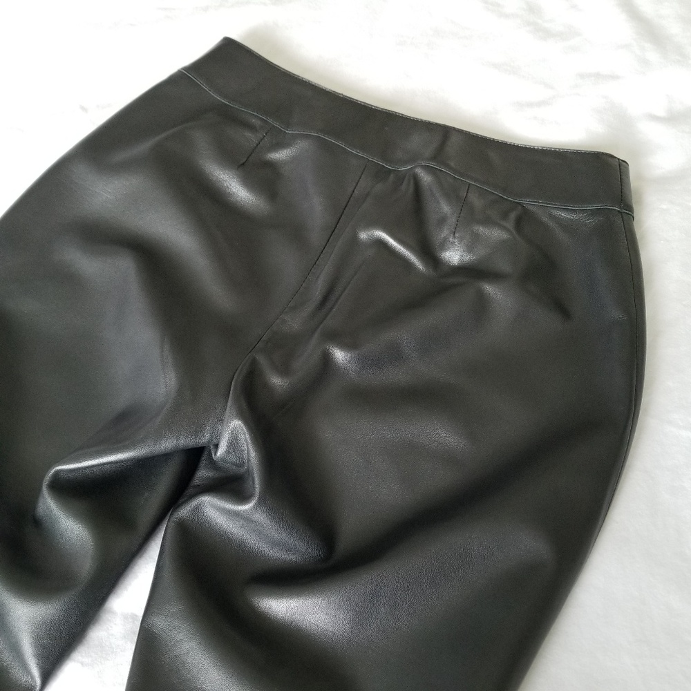 Women's Black leather pants, Size 4
